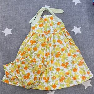 Janie and Jack Halter Dress with Orange and Lemon 18-24 months